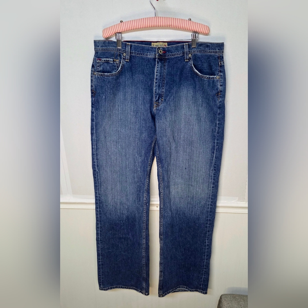 Buckle BKE Men's Vintage Marshall Bootcut Faded Distressed Jeans Size 36x36.5